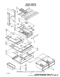 SHELF Diagram and Parts List for ET18ZKXTG02  Whirlpool Refrigerator