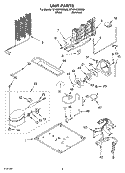 UNIT PARTS Diagram and Parts List for GT9SHKXMQ00  Whirlpool Refrigerator