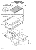 SHELF PARTS, OPTIONAL PARTS Diagram and Parts List for ET8GTMXKQ01  Whirlpool Refrigerator