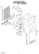 AIR FLOW PARTS Diagram and Parts List for GD5YHAXTL01  Whirlpool Refrigerator