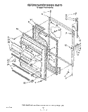 REFRIGERATOR DOOR Diagram and Parts List for ET22PKXWN00  Whirlpool Refrigerator