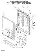 REFRIGERATOR DOOR PARTS Diagram and Parts List for GB2SHDXPT01  Whirlpool Refrigerator