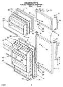 DOOR PARTS Diagram and Parts List for ET8GTKXKQ01  Whirlpool Refrigerator