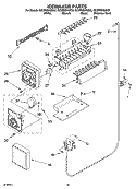 ICEMAKER PARTS, OPTIONAL PARTS Diagram and Parts List for GC3PHEXNB02  Whirlpool Refrigerator