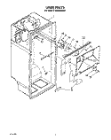 LINER Diagram and Parts List for ET20GMXXN00  Whirlpool Refrigerator