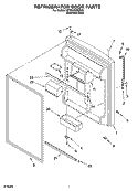 REFRIGERATOR DOOR PARTS Diagram and Parts List for GT2SHKXMS03  Whirlpool Refrigerator