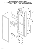 REFRIGERATOR DOOR Diagram and Parts List for GS2SHGXLS00  Whirlpool Refrigerator