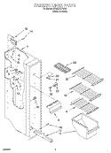 FREEZER LINER Diagram and Parts List for GD22DKXHW00  Whirlpool Refrigerator