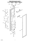 FREEZER DOOR Diagram and Parts List for GD2LHGXLT03  Whirlpool Refrigerator