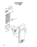 AIR FLOW Diagram and Parts List for ED27DQXXN02  Whirlpool Refrigerator
