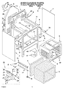 OVEN CHASSIS Diagram and Parts List for TES400PXHQ0  Estate Range