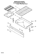BROILER PARTS Diagram and Parts List for TGS325MQ2  Estate Range