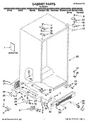 CABINET PARTS Diagram and Parts List for GD5NVAXST03  Whirlpool Refrigerator