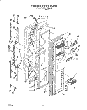 FREEZER DOOR Diagram and Parts List for  Whirlpool Refrigerator