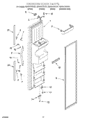 FREEZER DOOR Diagram and Parts List for GS6SHAXKQ01  Whirlpool Refrigerator