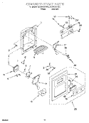 DISPENSER FRONT Diagram and Parts List for ED25RQXFW01  Whirlpool Refrigerator