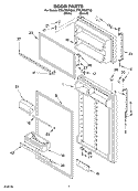 DOOR Diagram and Parts List for ET8LFKXKQ02  Whirlpool Refrigerator