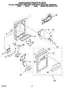 DISPENSER FRONT PARTS Diagram and Parts List for GD5SHAXNT01  Whirlpool Refrigerator