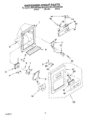 DISPENSER FRONT Diagram and Parts List for GD2LHGXLB00  Whirlpool Refrigerator