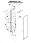 FREEZER DOOR Diagram and Parts List for GD2NHGXKB01  Whirlpool Refrigerator