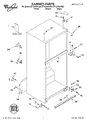 CABINET, LITERATURE Diagram and Parts List for ET1CHKXKT03  Whirlpool Refrigerator