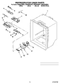 REFRIGERATOR LINER PARTS Diagram and Parts List for GB2SHDXPT01  Whirlpool Refrigerator
