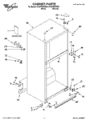 CABINET PARTS Diagram and Parts List for ET8WTEXMQ01  Whirlpool Refrigerator