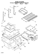 SHELF Diagram and Parts List for GT9SHTXLT00  Whirlpool Refrigerator