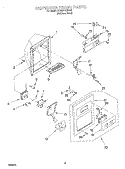 DISPENSER FRONT Diagram and Parts List for GD25DCXHS00  Whirlpool Refrigerator
