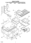 SHELF PARTS Diagram and Parts List for GR2SHWXPL02  Whirlpool Refrigerator