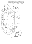 REFRIGERATOR LINER Diagram and Parts List for GD27DFXFB01  Whirlpool Refrigerator