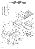 SHELF PARTS Diagram and Parts List for GR2SHWXVB00  Whirlpool Refrigerator