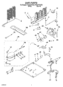 UNIT Diagram and Parts List for ET8RHMXKQ02  Whirlpool Refrigerator