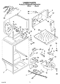 LINER Diagram and Parts List for ET8MTKXKT07  Whirlpool Refrigerator