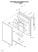 REFRIGERATOR DOOR Diagram and Parts List for GT9SHKXKQ02  Whirlpool Refrigerator