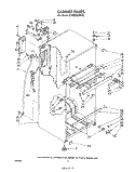 CABINET Diagram and Parts List for ET18SCXRWR0  Whirlpool Refrigerator