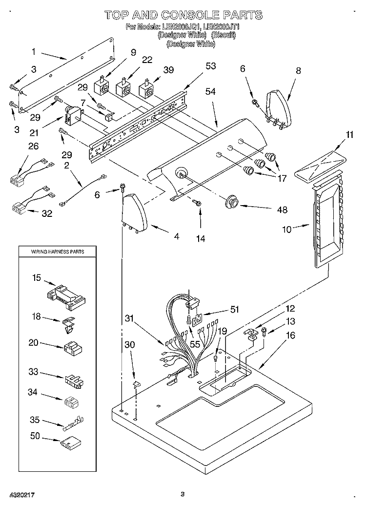 SECTION Diagram and Parts List for  Whirlpool Dryer