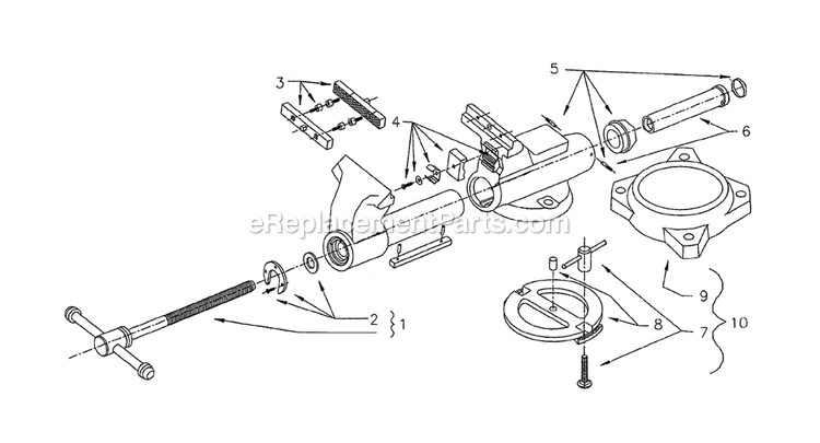 Diagram Diagram and Parts List for (AW35-B-1998)(1998 and Before) Wilton Vise