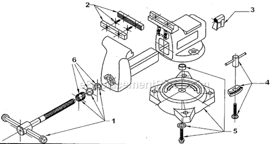 Part Location Diagram of 2656001 Wilton Lock Nut And Bolt Assembly