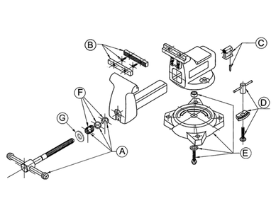 Diagram Diagram and Parts List for 191 Wilton Vise