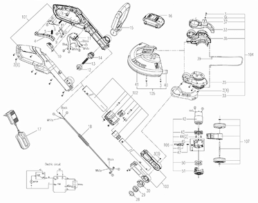 Part Location Diagram of 50029280 Worx Guard Assembly