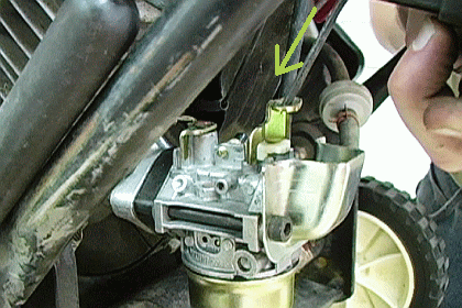 Thread the Choke Lever