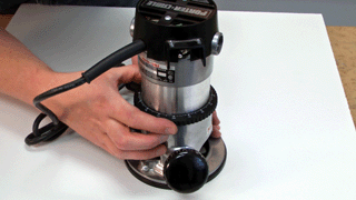 Porter Cable 690 depth ring adjustment 1/64 inch increments close-up