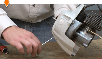 Pull the rope gently to engage the starter