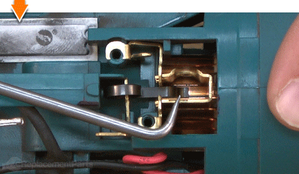 Reposition the spring