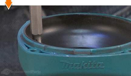 Secure the baffle plate